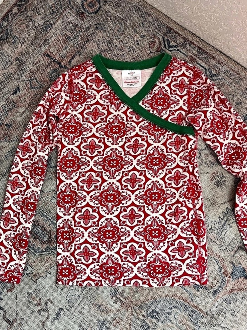 Hanna Andersson Long John Pajamas in Organic Cotton Floral Pajama Set Girls 8
